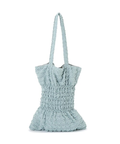 FREE'S MART（フリーズマート）の「◆ウェーブトート（トートバッグ・レディース・ホワイト/ライトグリーン・ﾌﾘ-）」の14枚目の写真