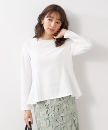 index（インデックス）の「≪通勤・セレモニー/セットアップ対応≫ ペプラムプルオーバー【洗濯機洗い可】（シャツ/ブラウス）」
