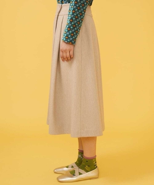 【セール】先染めカルゼ ラップ風スカート（スカート）｜Jocomomola（ホコモモラ）