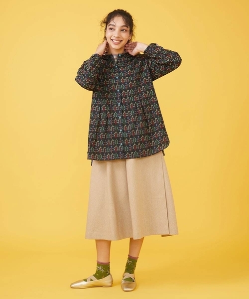 【セール】先染めカルゼ ラップ風スカート（スカート）｜Jocomomola（ホコモモラ）