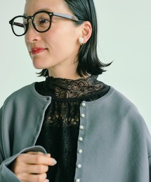 PUAL CE CIN | ストレッチレースハイネックプルオーバー(Tシャツ/カットソー)