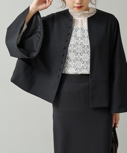 PUAL CE CIN(ピュアルセシン)の「ストレッチレースハイネックプルオーバー(Tシャツ/カットソー・レディース・ブラック/オフホワイト・FREE)」の15枚目の写真