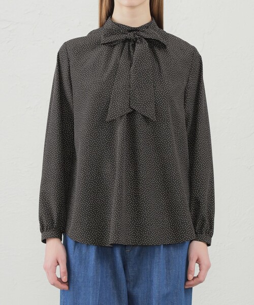 MACKINTOSH PHILOSOPHY(マッキントッシュ フィロソフィー)の「スパンブロードボウブラウス(シャツ/ブラウス・レディース・オフホワイト/ブラック・36/38)」の10枚目の写真