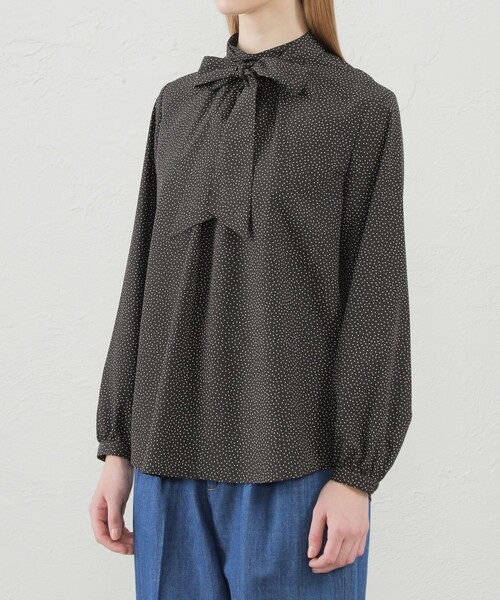 MACKINTOSH PHILOSOPHY(マッキントッシュ フィロソフィー)の「スパンブロードボウブラウス(シャツ/ブラウス・レディース・オフホワイト/ブラック・36/38)」の9枚目の写真
