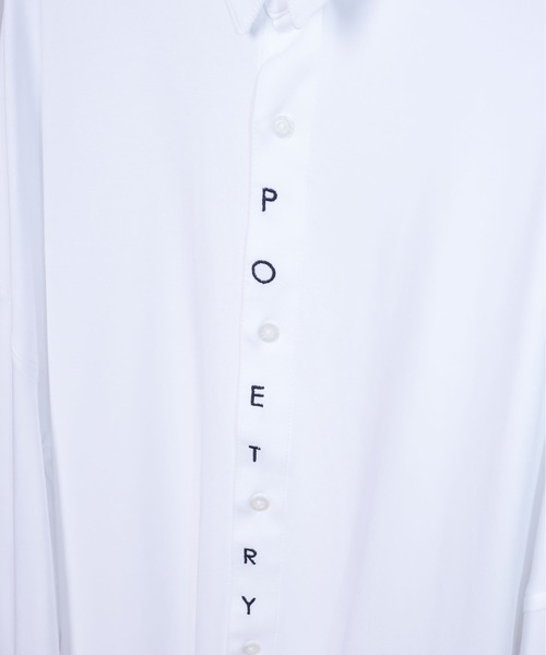 AFYF（エーエフワイエフ）の「AFYF JERZY EMB SHIRT/ジャージー 刺繍ロングシャツ（シャツ/ブラウス・メンズ・ブラック/ホワイト・FREE）」の5枚目の写真