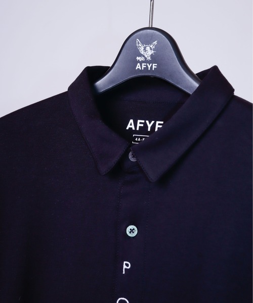 AFYF（エーエフワイエフ）の「AFYF JERZY EMB SHIRT/ジャージー 刺繍ロングシャツ（シャツ/ブラウス・メンズ・ブラック/ホワイト・FREE）」の10枚目の写真