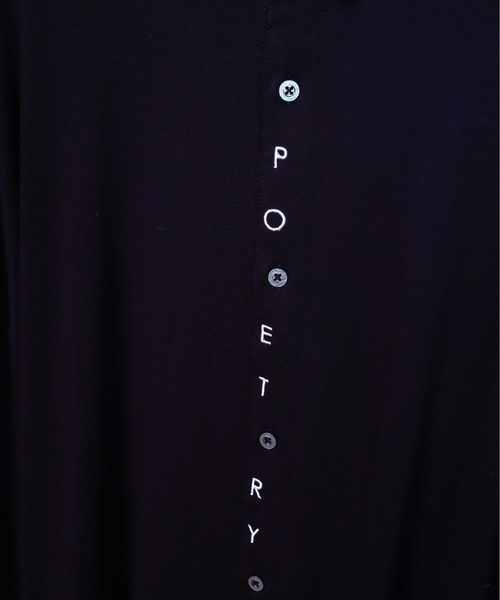 AFYF（エーエフワイエフ）の「AFYF JERZY EMB SHIRT/ジャージー 刺繍ロングシャツ（シャツ/ブラウス・メンズ・ブラック/ホワイト・FREE）」の11枚目の写真