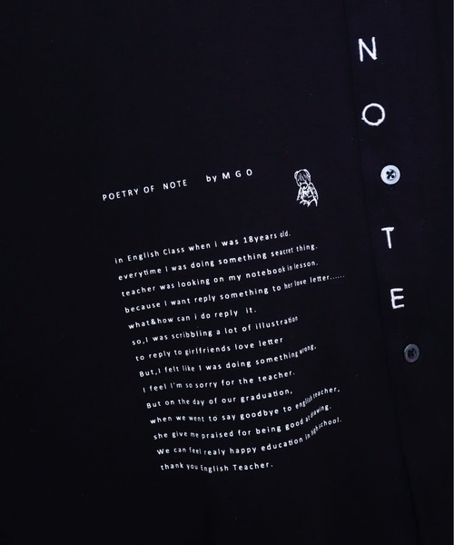 AFYF（エーエフワイエフ）の「AFYF JERZY EMB SHIRT/ジャージー 刺繍ロングシャツ（シャツ/ブラウス・メンズ・ブラック/ホワイト・FREE）」の12枚目の写真