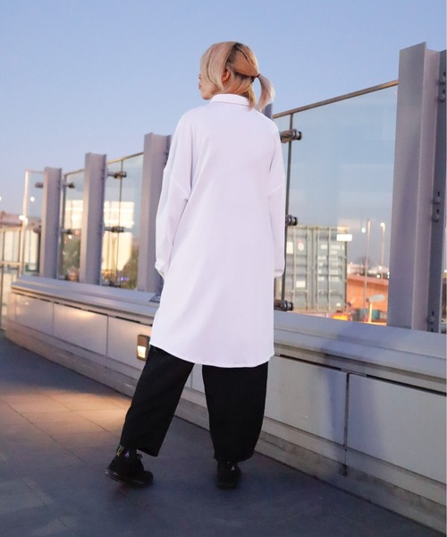 AFYF（エーエフワイエフ）の「AFYF JERZY EMB SHIRT/ジャージー 刺繍ロングシャツ（シャツ/ブラウス・メンズ・ブラック/ホワイト・FREE）」の18枚目の写真