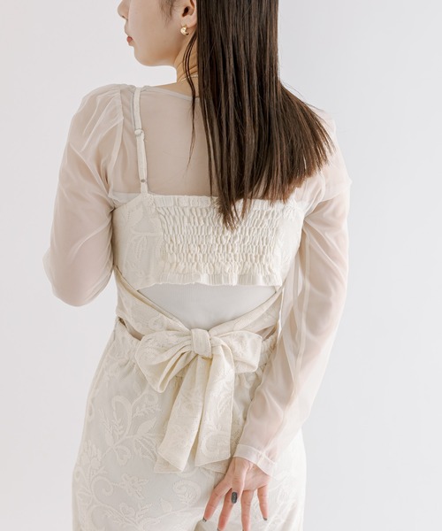 mline（エムライン）の「[mline]レースサロペット（サロペット/オーバーオール・レディース・アイボリー/ブラック・FREE）」の22枚目の写真