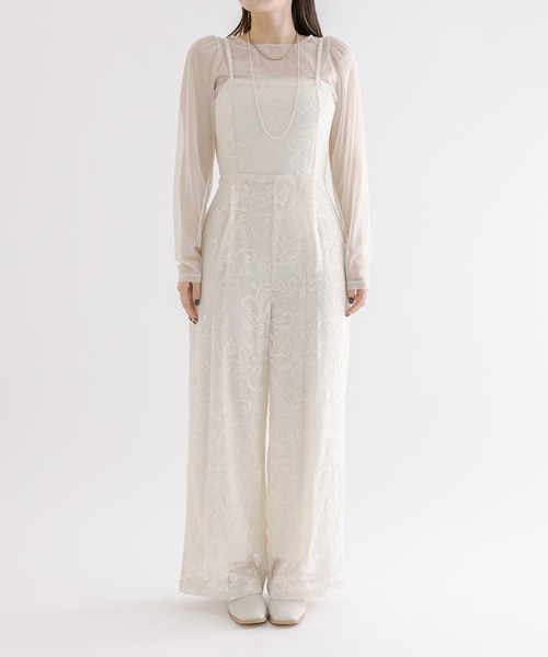 mline（エムライン）の「[mline]レースサロペット（サロペット/オーバーオール・レディース・アイボリー/ブラック・FREE）」の21枚目の写真