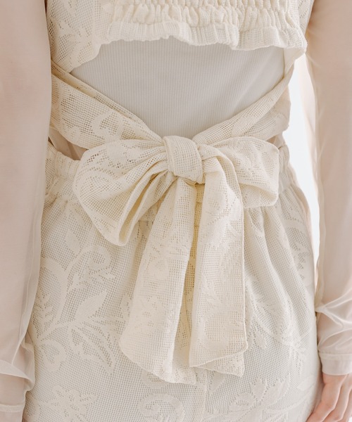 mline（エムライン）の「[mline]レースサロペット（サロペット/オーバーオール・レディース・アイボリー/ブラック・FREE）」の17枚目の写真