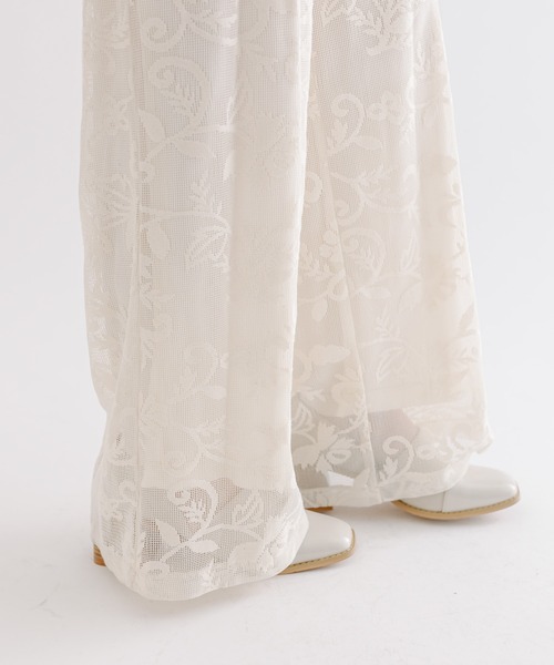 mline（エムライン）の「[mline]レースサロペット（サロペット/オーバーオール・レディース・アイボリー/ブラック・FREE）」の14枚目の写真