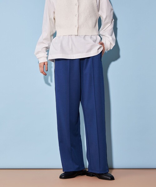 CITEN（シテン）の「＜CITEN＞ジャージ ライン パンツ（スウェットパンツ・レディース・ブラック/ロイヤルブルー・S/M）」の3枚目の写真