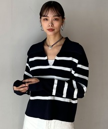 Doux archives | 襟付き短丈ニット(ニット/セーター)