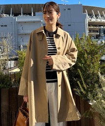 Doux archives | 綿ナイロンミドルステンカラーコート(ステンカラーコート)