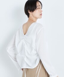 Rie Miller | シャーリング2WAYブラウス(シャツ/ブラウス)