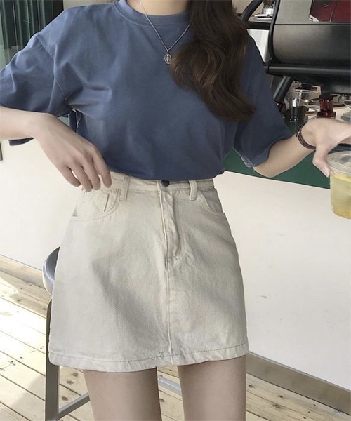 NANEA(ナネア)の「デニムミニスカート(デニムスカート・レディース・ネイビー/ブラック/ホワイト/チャコールグレー/ブルー・SMALL/MEDIUM/LARGE/X-LARGE)」の11枚目の写真