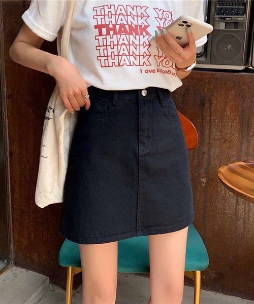 NANEA(ナネア)の「デニムミニスカート(デニムスカート・レディース・ネイビー/ブラック/ホワイト/チャコールグレー/ブルー・SMALL/MEDIUM/LARGE/X-LARGE)」の16枚目の写真