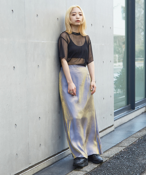 NOMINE（ノミネ）の「チュールTシャツ（Tシャツ/カットソー・レディース・ブルー系その他/アイボリー/ブラック系その他2/ブラック系その他・フリー）」の5枚目の写真