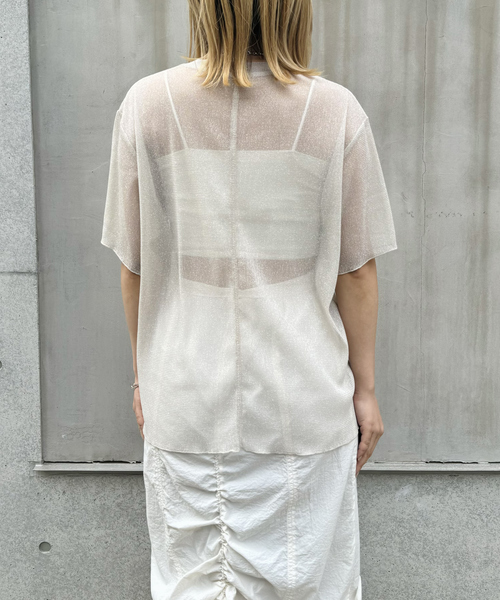 NOMINE（ノミネ）の「チュールTシャツ（Tシャツ/カットソー・レディース・ブルー系その他/アイボリー/ブラック系その他2/ブラック系その他・フリー）」の8枚目の写真