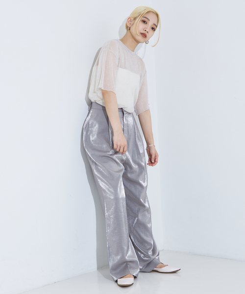 NOMINE（ノミネ）の「チュールTシャツ（Tシャツ/カットソー・レディース・ブルー系その他/アイボリー/ブラック系その他2/ブラック系その他・フリー）」の18枚目の写真