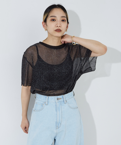 NOMINE（ノミネ）の「チュールTシャツ（Tシャツ/カットソー・レディース・ブルー系その他/アイボリー/ブラック系その他2/ブラック系その他・フリー）」の22枚目の写真