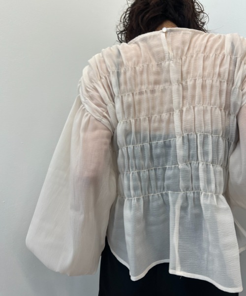 ワッシャーシアーシャーリングトップス（シャツ/ブラウス）｜y/m（イム）