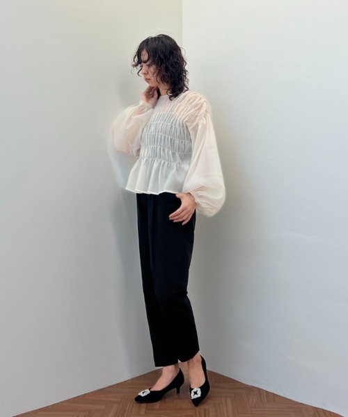 ワッシャーシアーシャーリングトップス（シャツ/ブラウス）｜y/m（イム）