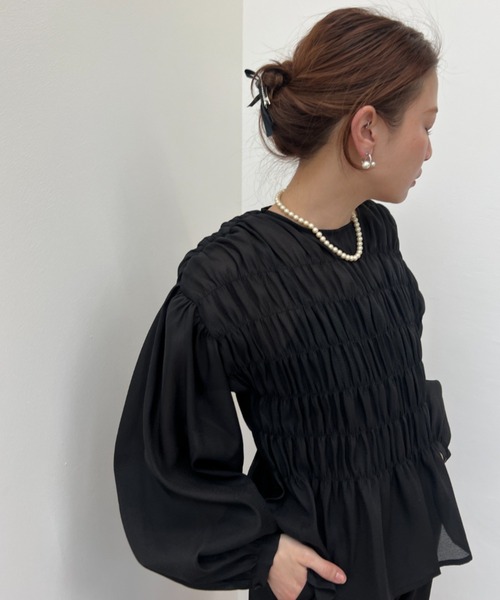 ワッシャーシアーシャーリングトップス（シャツ/ブラウス）｜y/m（イム）