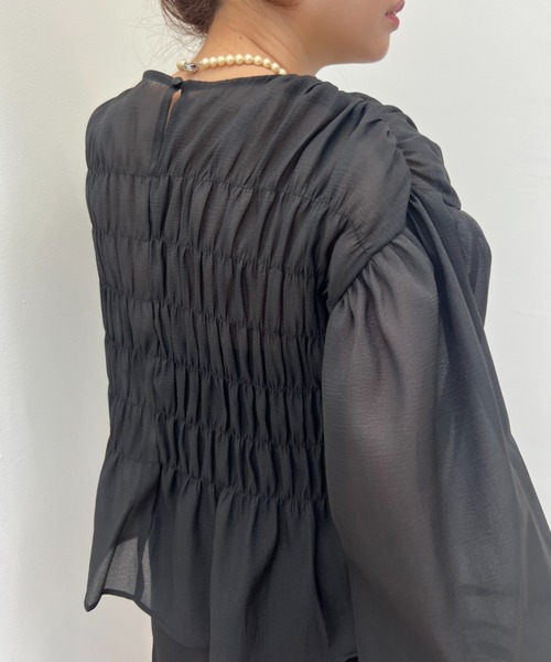 ワッシャーシアーシャーリングトップス（シャツ/ブラウス）｜y/m（イム）