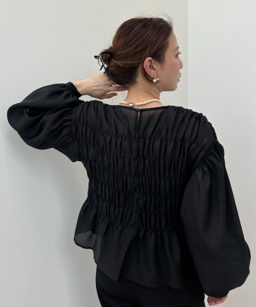 ワッシャーシアーシャーリングトップス（シャツ/ブラウス）｜y/m（イム）