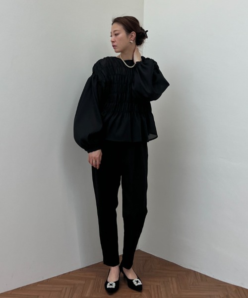 ワッシャーシアーシャーリングトップス（シャツ/ブラウス）｜y/m（イム）