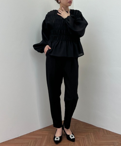 ワッシャーシアーシャーリングトップス（シャツ/ブラウス）｜y/m（イム）