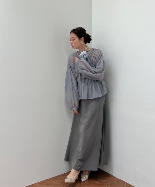 ワッシャーシアーシャーリングトップス（シャツ/ブラウス）｜y/m（イム）