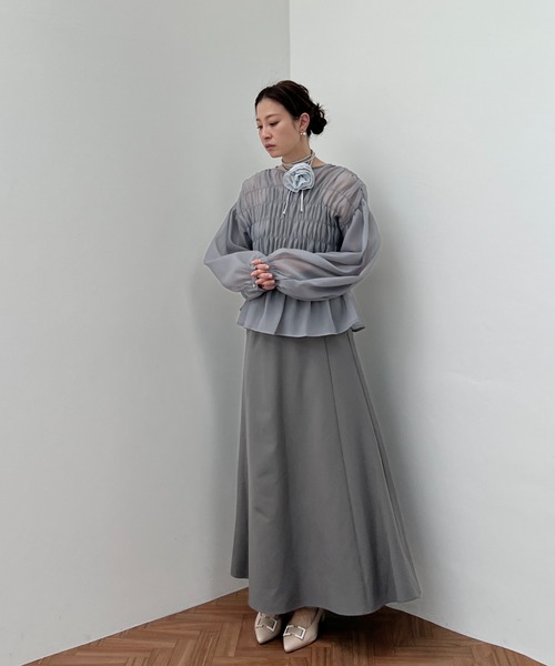 ワッシャーシアーシャーリングトップス（シャツ/ブラウス）｜y/m（イム）