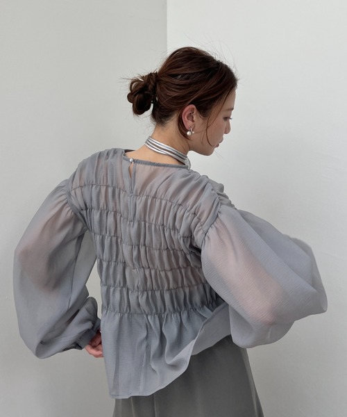 ワッシャーシアーシャーリングトップス（シャツ/ブラウス）｜y/m（イム）