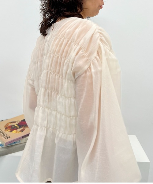 ワッシャーシアーシャーリングトップス（シャツ/ブラウス）｜y/m（イム）