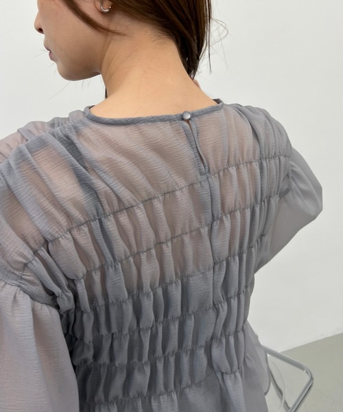 ワッシャーシアーシャーリングトップス（シャツ/ブラウス）｜y/m（イム）