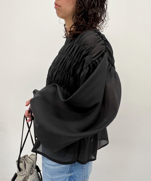 ワッシャーシアーシャーリングトップス（シャツ/ブラウス）｜y/m（イム）