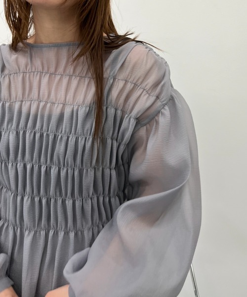 ワッシャーシアーシャーリングトップス（シャツ/ブラウス）｜y/m（イム）
