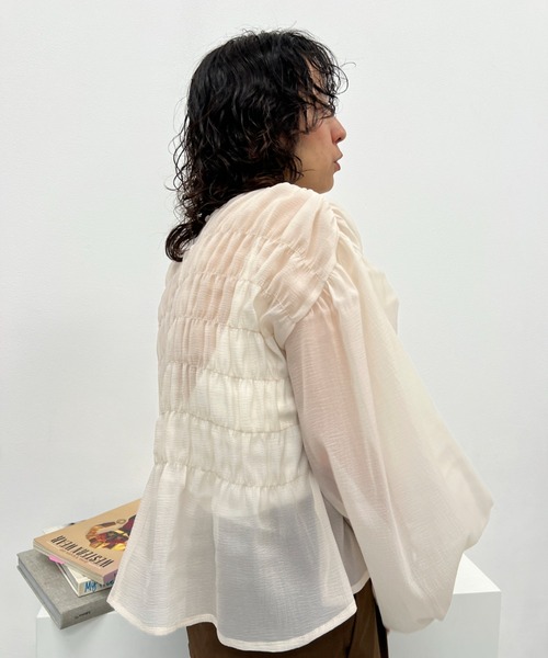 ワッシャーシアーシャーリングトップス（シャツ/ブラウス）｜y/m（イム）