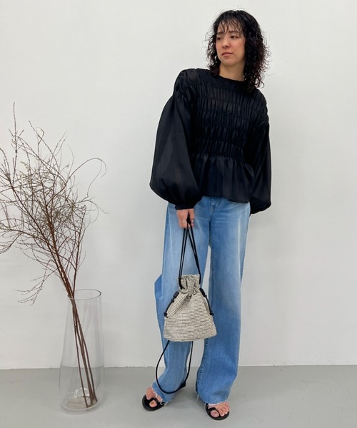 ワッシャーシアーシャーリングトップス（シャツ/ブラウス）｜y/m（イム）