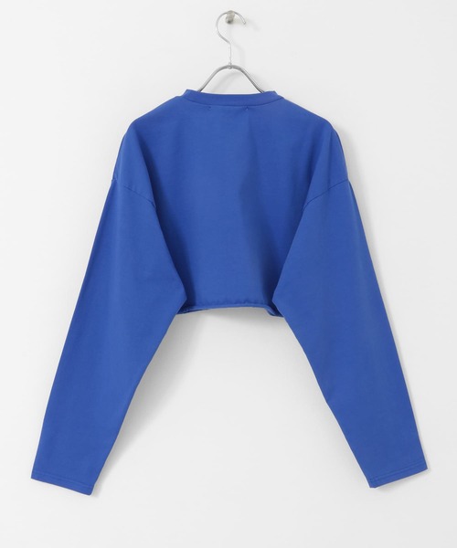 KBF（ケイビーエフ）の「リメイクライククロップドTEE（Tシャツ/カットソー・レディース・チャコールグレー/ブルー/オフホワイト・ONE）」の7枚目の写真