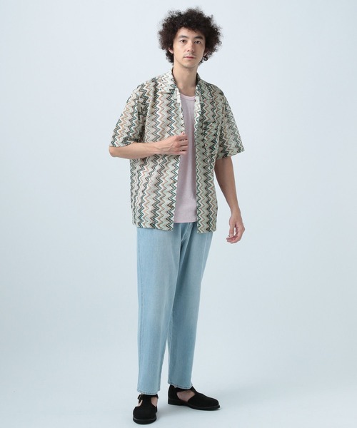 BAYFLOW(ベイフロー)の「ウェーブレースハーフスリーブシャツ(シャツ/ブラウス・メンズ・グレー/イエロー/ベージュ・MEDIUM/LARGE)」の22枚目の写真