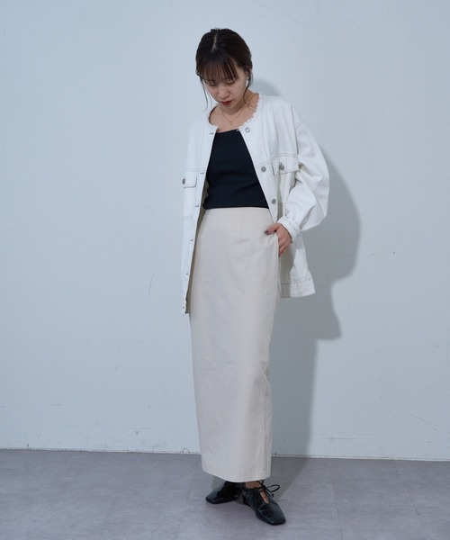 COLONY 2139（コロニートゥーワンスリーナイン）の「カラードIラインスカート（スカート・レディース・ピンク/オフホワイト/ブラック/サックスブルー・SMALL/MEDIUM）」の11枚目の写真