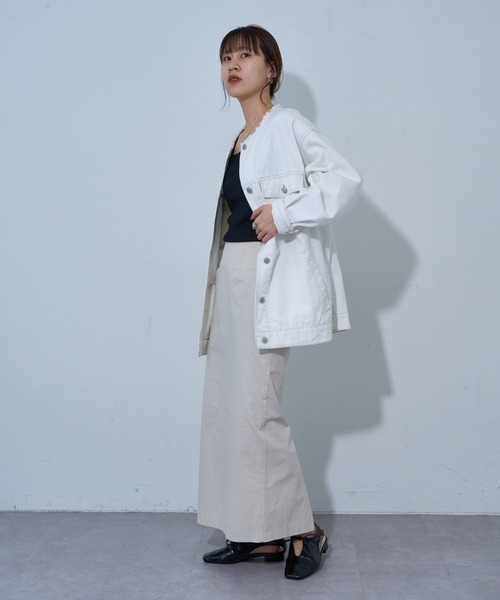 COLONY 2139（コロニートゥーワンスリーナイン）の「カラードIラインスカート（スカート・レディース・ピンク/オフホワイト/ブラック/サックスブルー・SMALL/MEDIUM）」の9枚目の写真