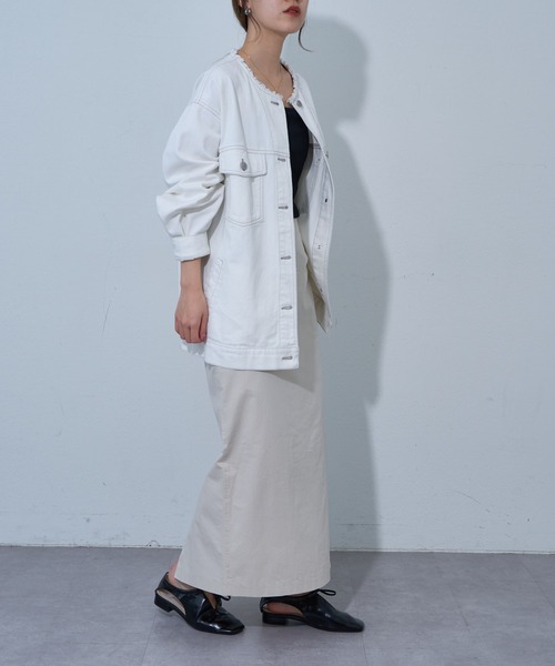 COLONY 2139（コロニートゥーワンスリーナイン）の「カラードIラインスカート（スカート・レディース・ピンク/オフホワイト/ブラック/サックスブルー・SMALL/MEDIUM）」の8枚目の写真