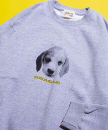 GLOSTER | 【新柄追加】【GLOSTER/グロスター】DOG&CAT 犬猫プリント クルーネックスウェット(スウェット)