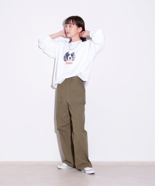 GLOSTER（グロスター）の「【新柄追加】【GLOSTER/グロスター】DOG&CAT 犬猫プリント クルーネックスウェット（スウェット・メンズ・ホワイト系その他2/グレー系その他/グレー系その他2/グレー系その他3/グレー系その他4/ホワイト系その他・S/M/L）」の11枚目の写真